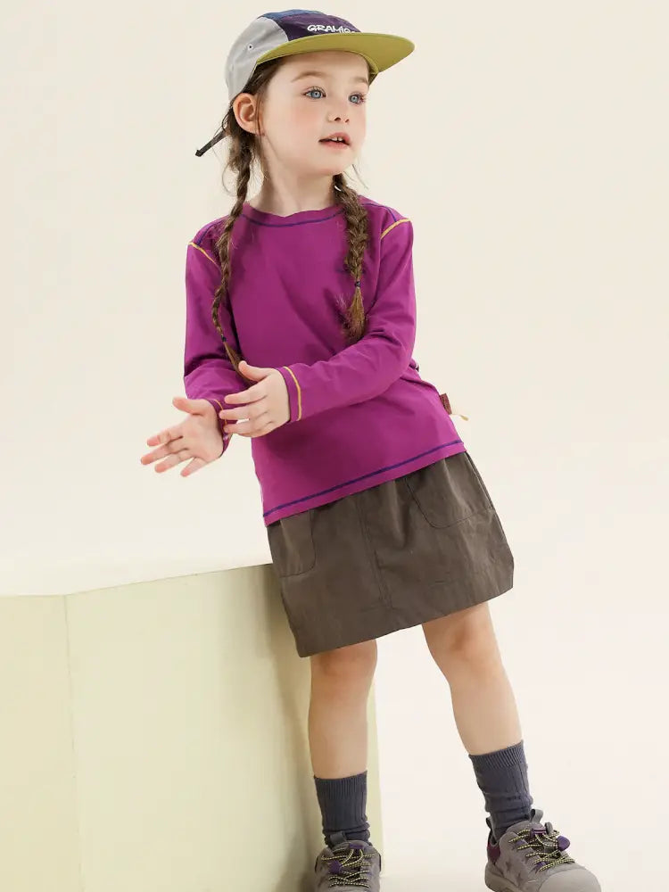 -切り替えステッチ長袖Tシャツ【mh0011300】 - mamahalo shop - 長袖Tシャツ -  べビー服 - 子供服 - 男の子 - 女の子