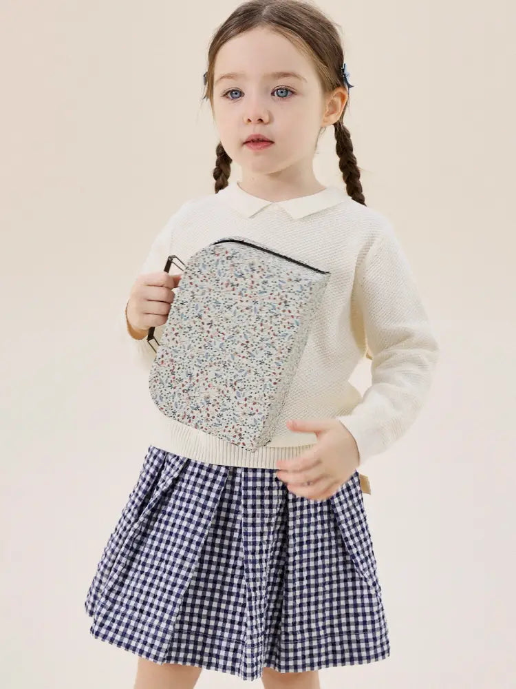 -フレンチスタイルチェックジャケット/ボックスプリーツスカート スーツ【mh0011299】 - mamahalo shop - 長袖セットアップ -  べビー服 - 子供服 - 男の子 - 女の子