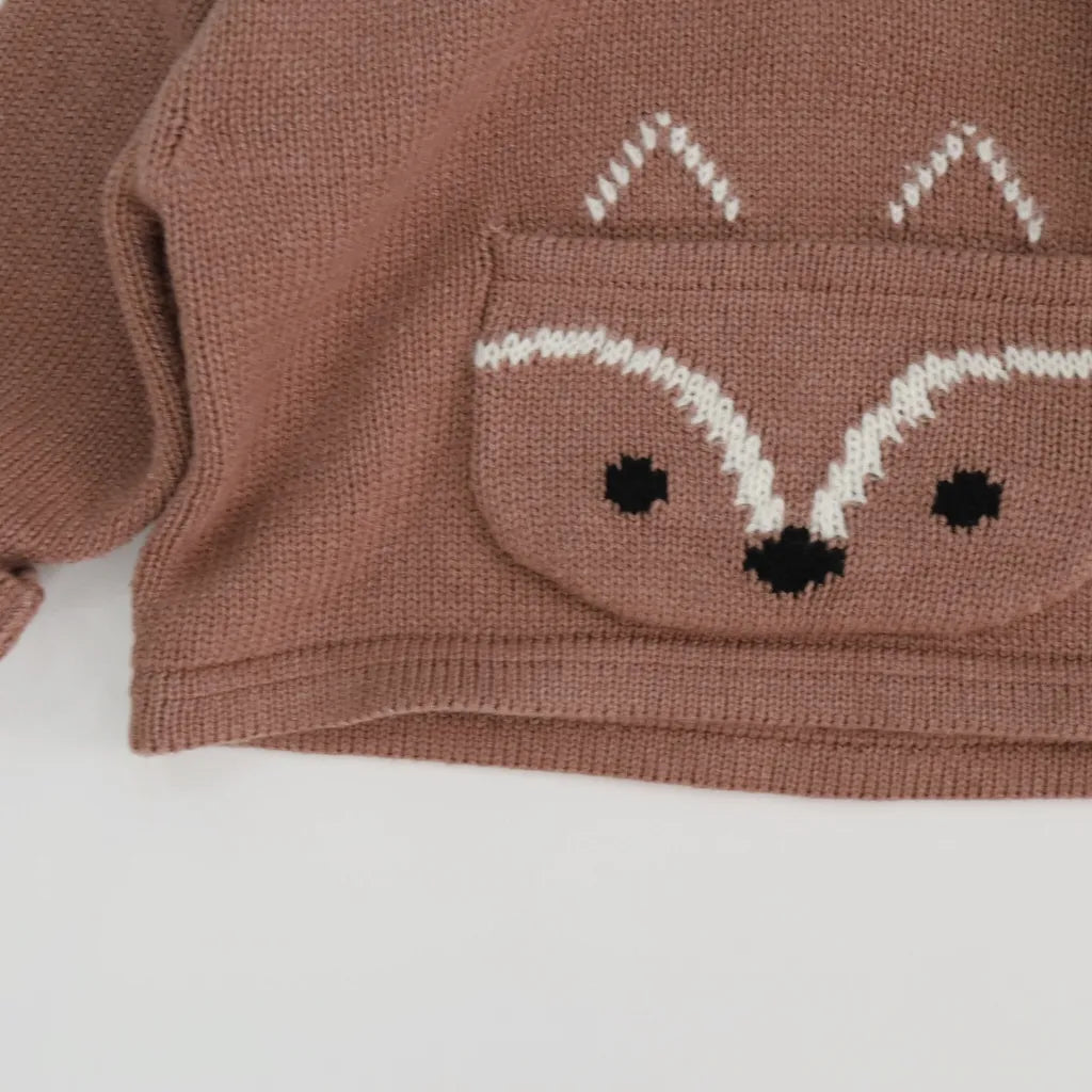 -キツネモチーフフーディニットセーター【mh0011283】 - mamahalo shop - トレーナー・フーディ -  べビー服 - 子供服 - 男の子 - 女の子