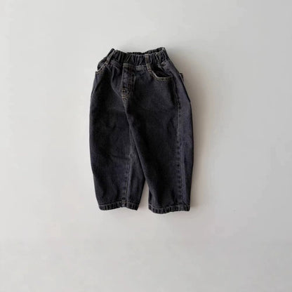 Pantalones largos de mezclilla holgados para bebés y niños 【mh0014645】
