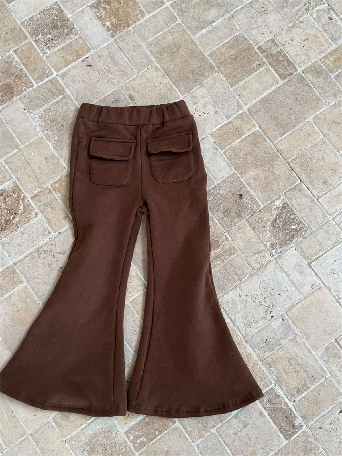 裏起毛フレアパンツ ベルボトム 暖かポケット付き ロングパンツ【mh0011444】