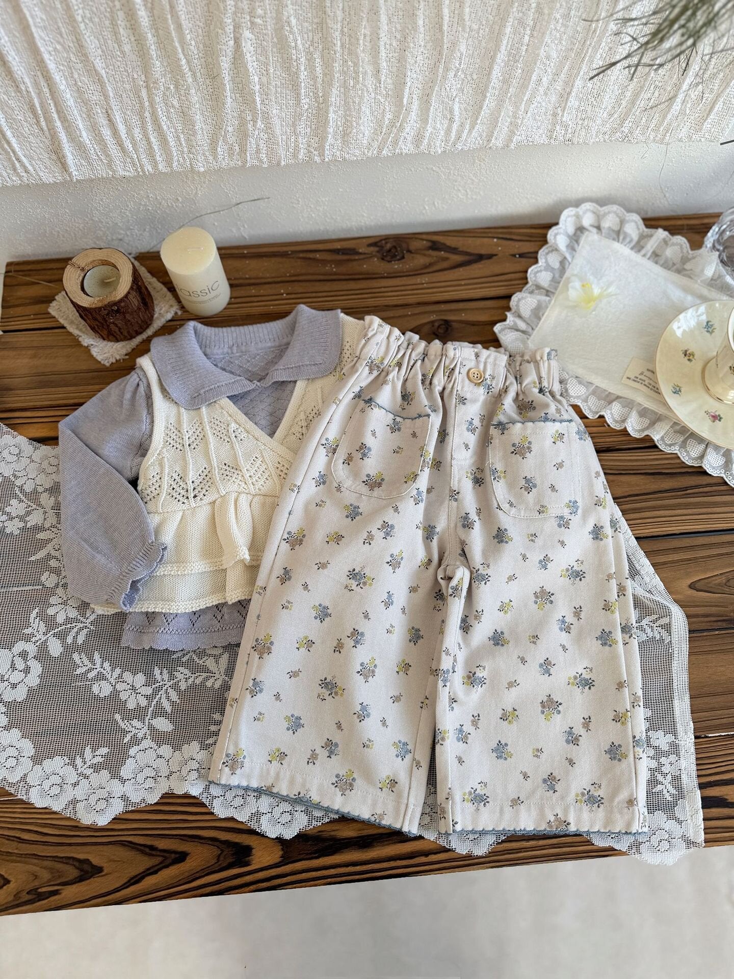 Floral Twill Wide-Leg Pants 花柄ツイルワイドパンツ【mh0012116】