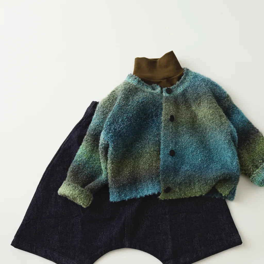 -グラデーションモヘア風ニットカーディガン【mh0011275】 - mamahalo shop - カーディガン・パーカー -  べビー服 - 子供服 - 男の子 - 女の子