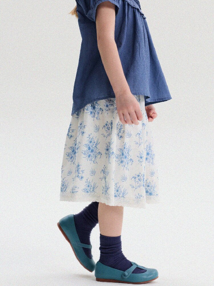 French Floral Lace Cotton Skirt レース ショートスカート【mh0013204】