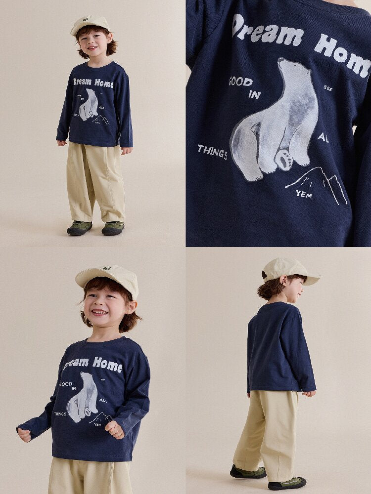 Camiseta de manga larga con estampado animal para niños/as [mh0014246]