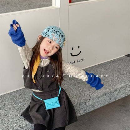 -キャミソールトップス+スカートセットアップ 2点セット ウール調素材【mh0011413】 - mamahalo shop - ノースリーブセットアップ -  べビー服 - 子供服 - 男の子 - 女の子