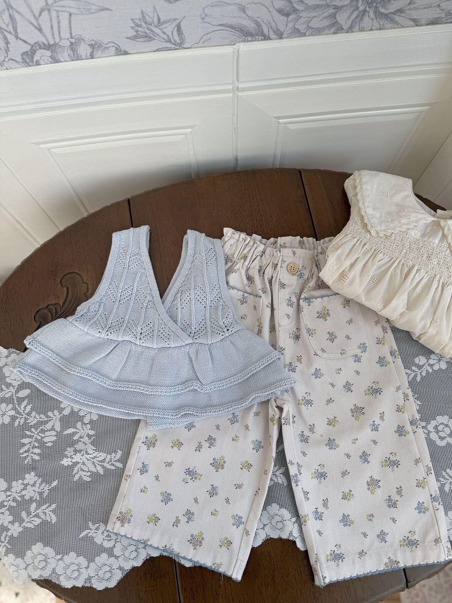 Ruffled Knitted Cotton Vest フリルニットベスト【mh0012107】