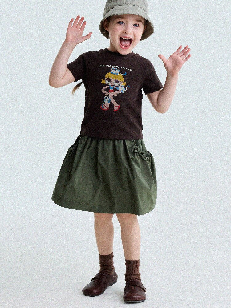 Graphic Print Cotton Raglan T-Shirt キャラクタープリント ラグランTシャツ【mh0013170】
