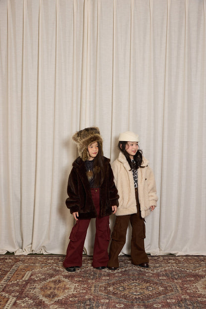 yummy&rocky | Thickened Brushed Denim Cargo Pants 裏起毛デニムカーゴベルボトム【mh0020094】