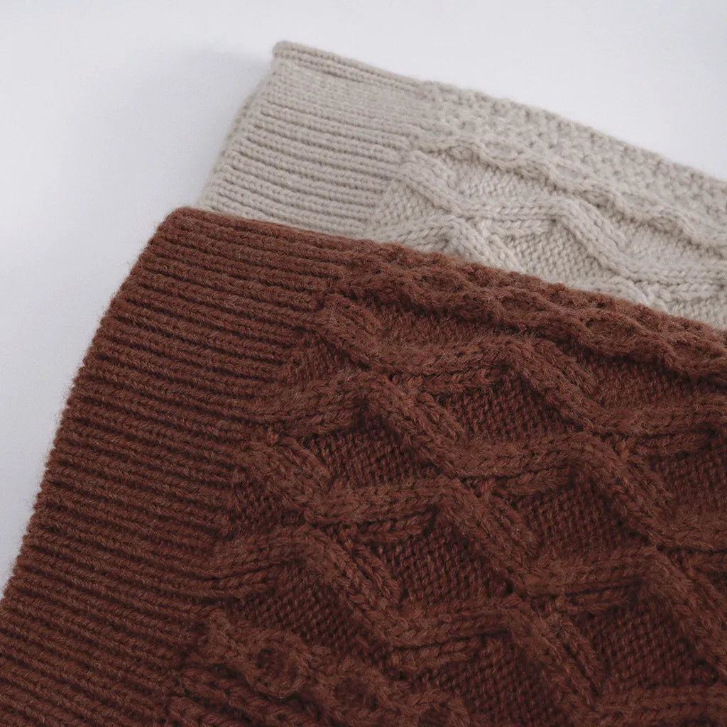 -ボタン付きケーブル編みニットセーター【mh0011087】 - mamahalo shop - ニット・セーター -  べビー服 - 子供服 - 男の子 - 女の子