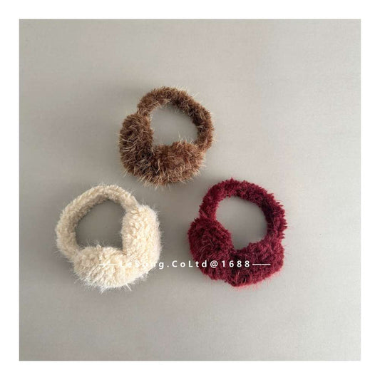 キッズ イヤーマフ ふわふわ もこもこ 防寒 耳当て 折りたたみ【mh0011591】