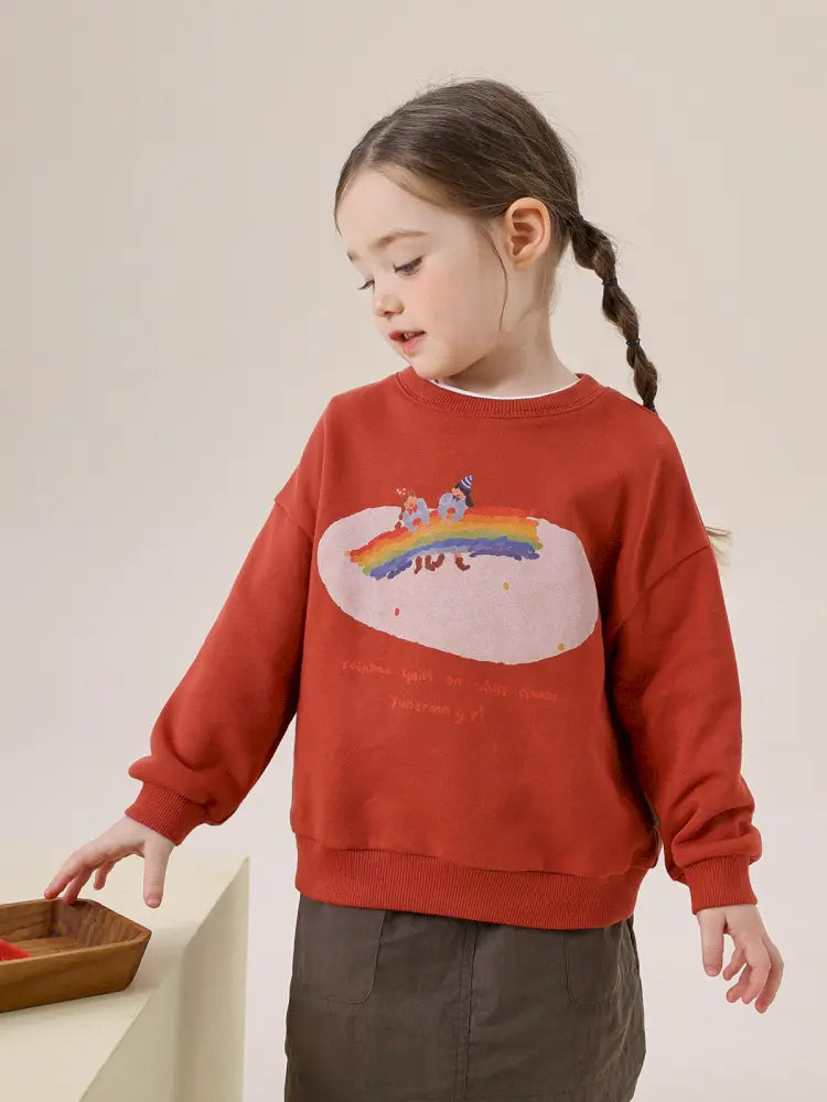 -アニマルプリント長袖スウェットトレーナー【mh0011297】 - mamahalo shop - トレーナー・フーディ -  べビー服 - 子供服 - 男の子 - 女の子