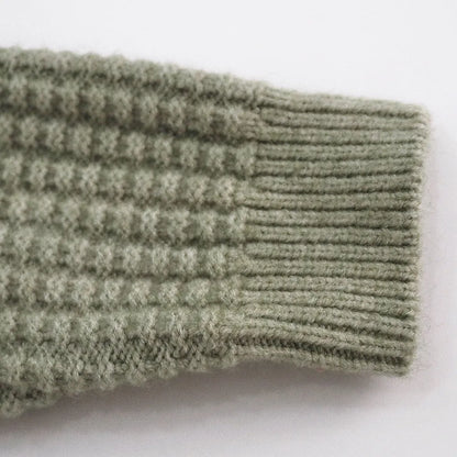 -デザイン編み切り替えニットカーディガン【mh0011091】 - mamahalo shop - カーディガン・パーカー -  べビー服 - 子供服 - 男の子 - 女の子