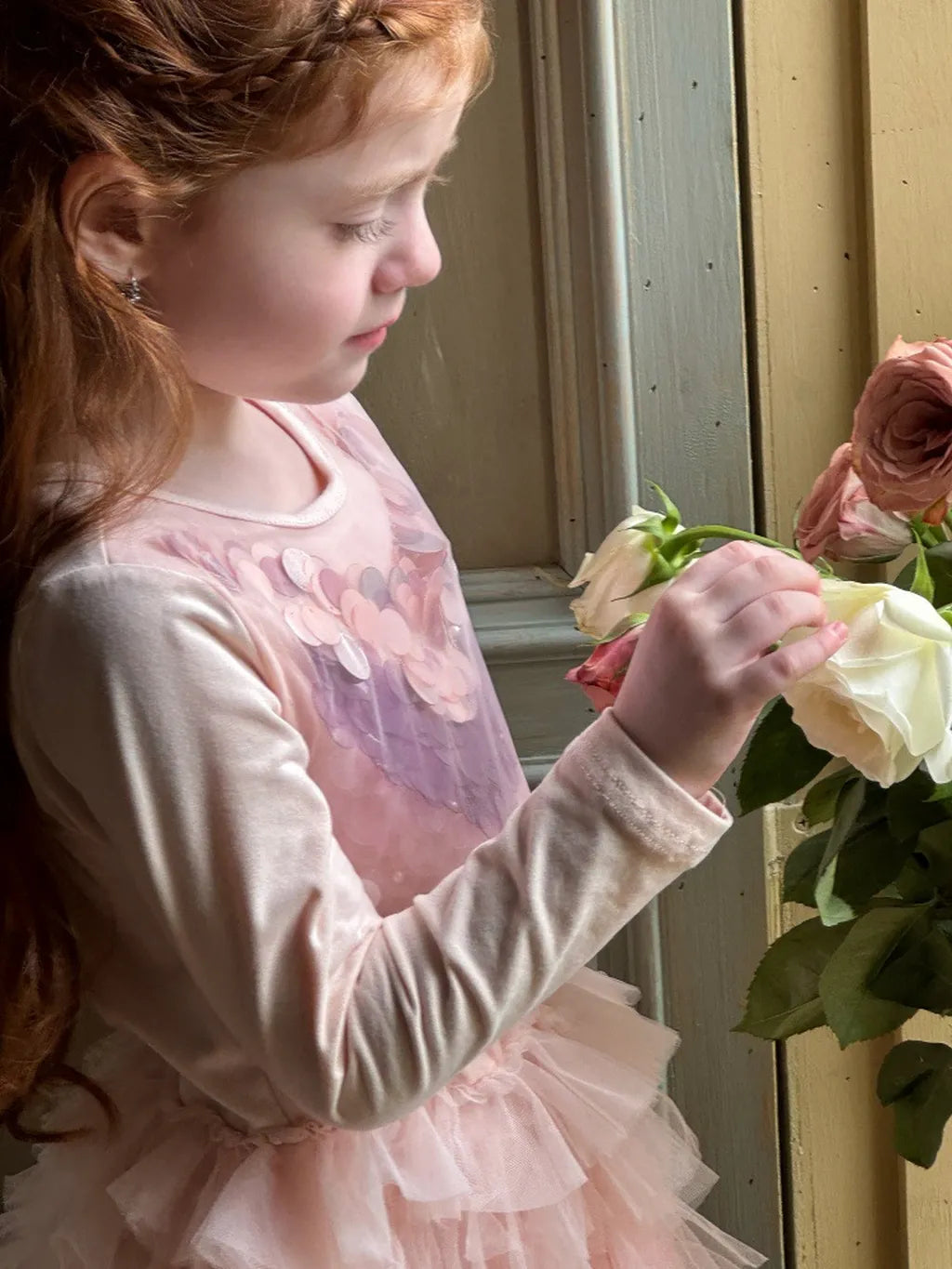 -スパンコールチュール長袖ドレスワンピース【mh0011216】 - mamahalo shop - 長袖ワンピース -  べビー服 - 子供服 - 男の子 - 女の子