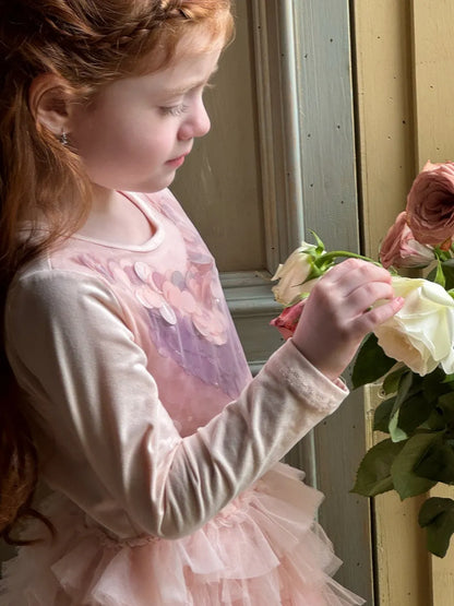 -スパンコールチュール長袖ドレスワンピース【mh0011216】 - mamahalo shop - 長袖ワンピース -  べビー服 - 子供服 - 男の子 - 女の子