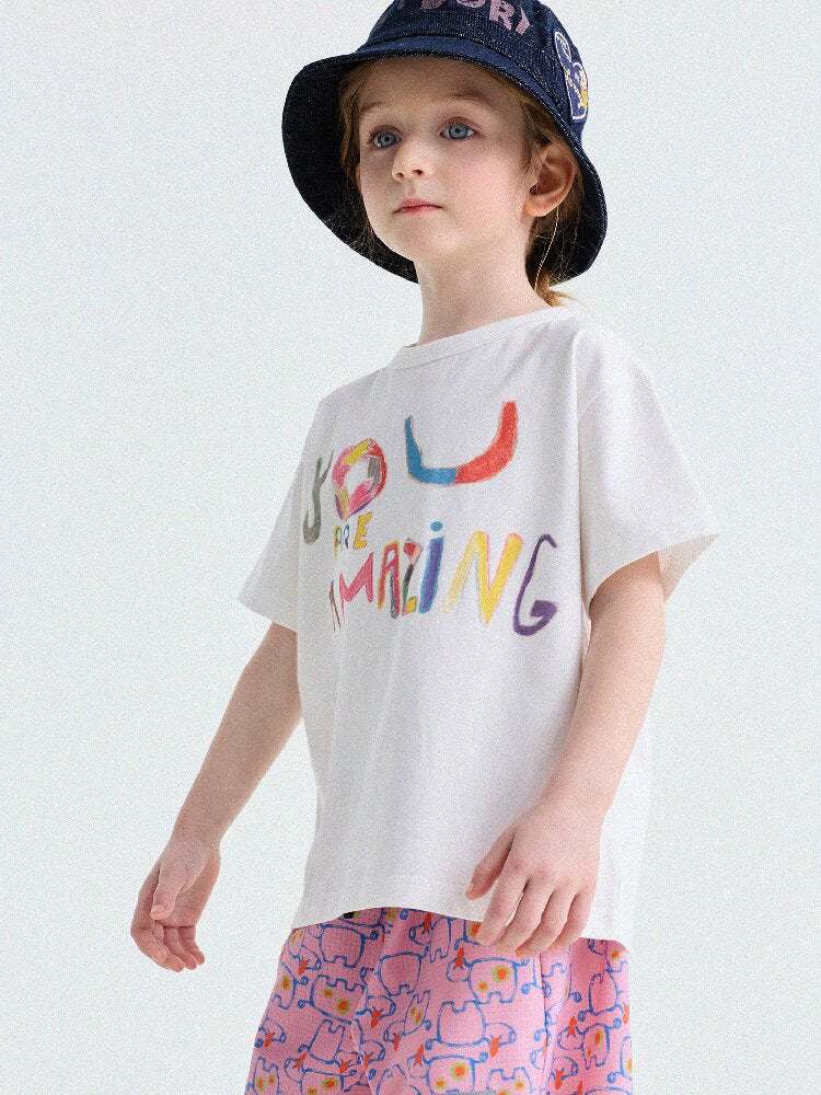 Lettering Graphic Short-Sleeved T-Shirt ビッグシルエット 半袖Tシャツ【mh0013196】
