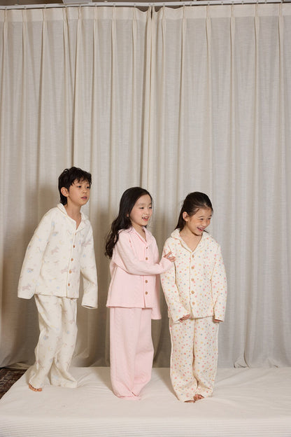 yummy&rocky | Cotton Embroidery Print Home Set コットン刺繍プリントルームウェア【mh0020096】