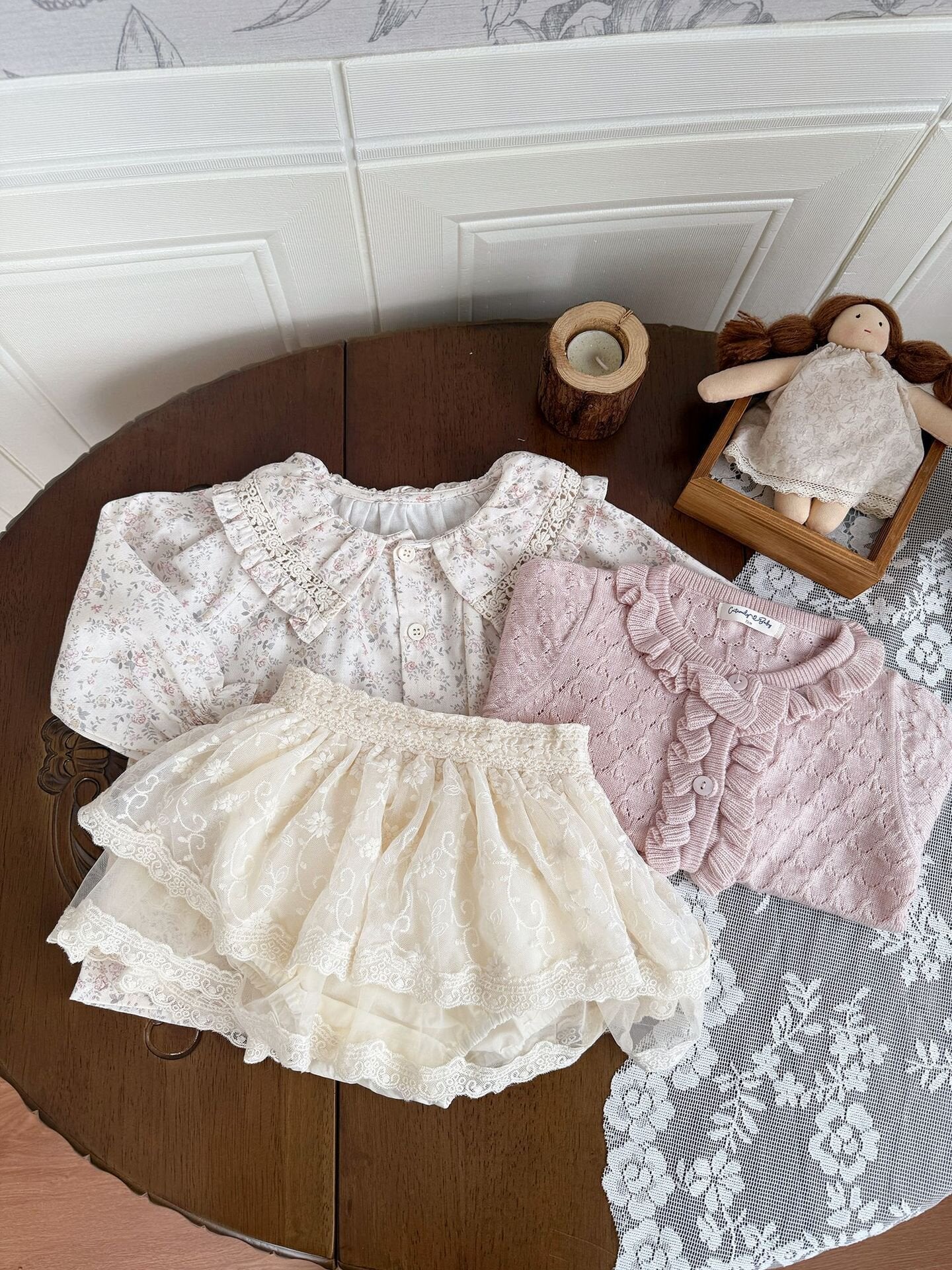 Lace Trimmed Culotte Shorts レース切替 キュロットパンツ【mh0012153】