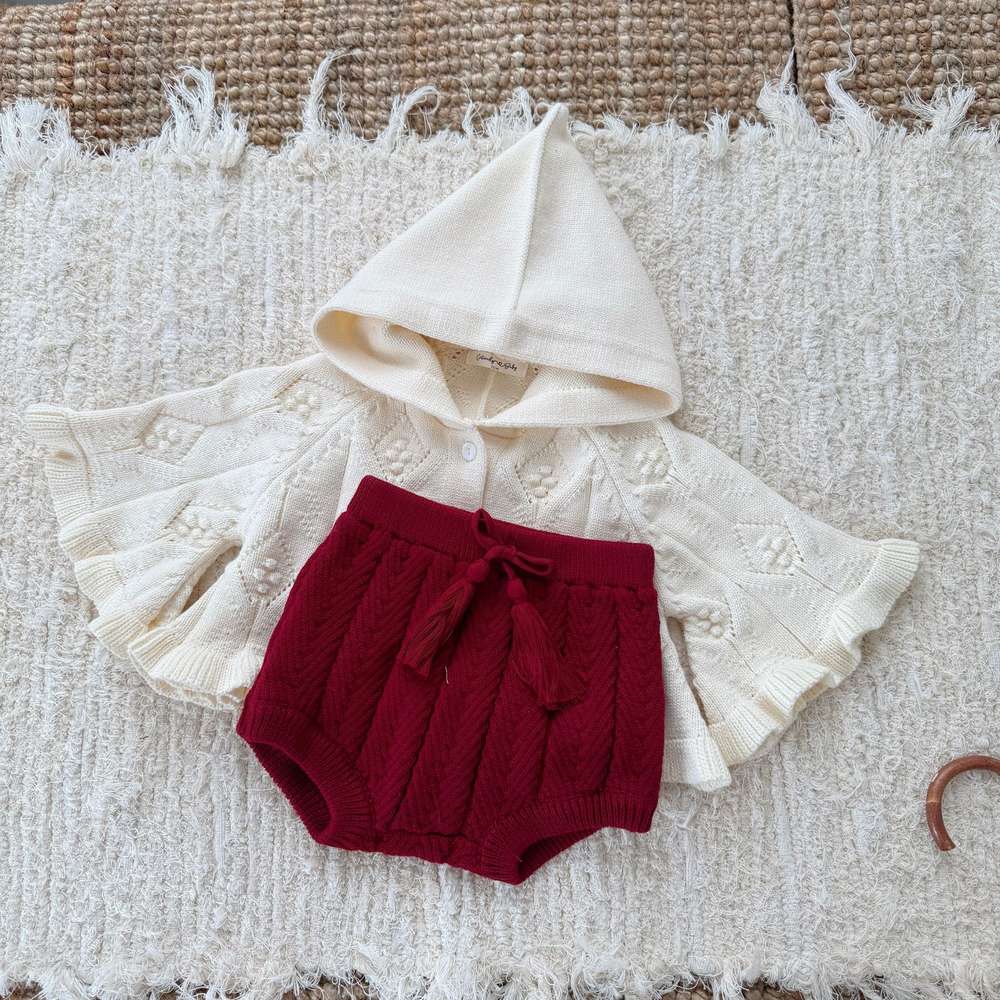 フーディポンチョ フード付きケープ 赤ずきんちゃん カーディガン【mh0011524】