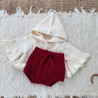 フーディポンチョ フード付きケープ 赤ずきんちゃん カーディガン【mh0011524】