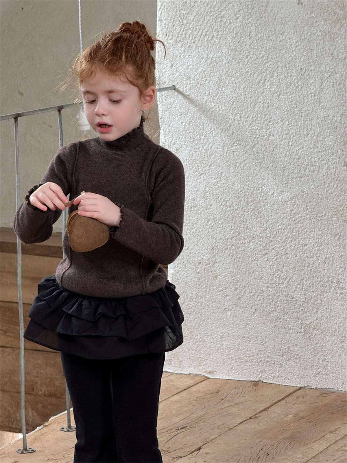 -裏起毛ニットフレアパンツ 防寒あったかベルボトムパンツ【mh0011439】 - mamahalo shop - レギンスパンツ -  べビー服 - 子供服 - 男の子 - 女の子