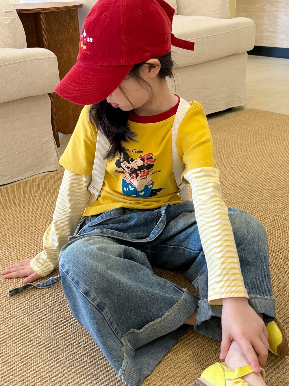 Retro Folded Wide Leg Jeans レトロタックワイドデニムパンツ【mh0012103】