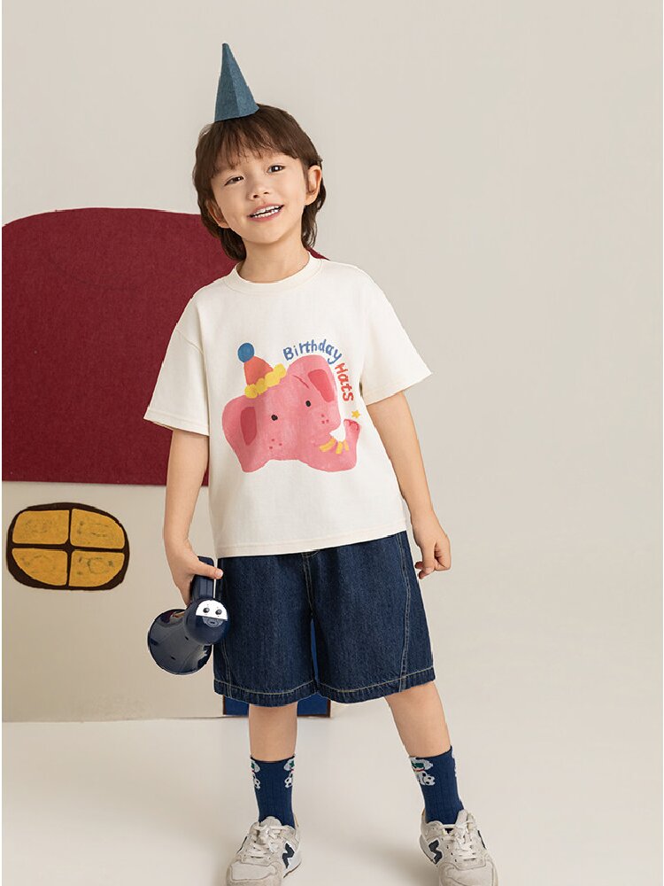 Cute Animal Graphic Cotton T-shirt アニマル プリント コットン Tシャツ【mh0012741】