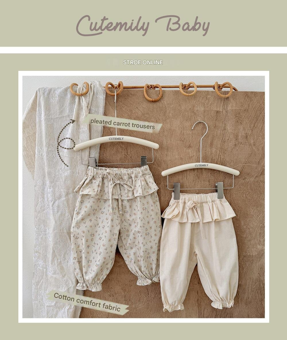 Floral Lace Twill Tapered Pants フリルレース付ツイルテーパードパンツ【mh0012111】