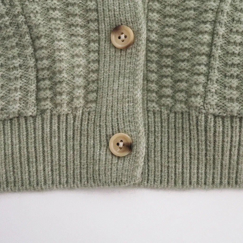 -デザイン編み切り替えニットカーディガン【mh0011091】 - mamahalo shop - カーディガン・パーカー -  べビー服 - 子供服 - 男の子 - 女の子