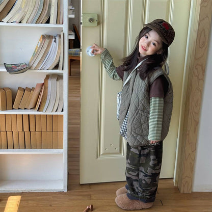 -カモフラ柄ロングパンツ 裏起毛 長ズボン カジュアルパンツ【mh0011414】 - mamahalo shop - ロングパンツ・スウェットパンツ -  べビー服 - 子供服 - 男の子 - 女の子