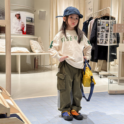 Spliced Sweatpants Cargo Pants 切り替え スウェット カーゴパンツ【mh0012080】