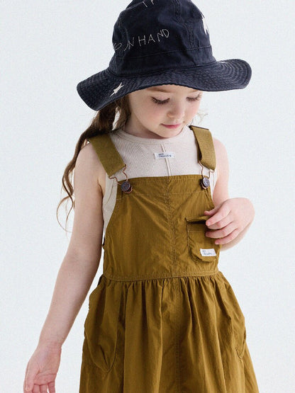 Multi Pocket Layering Bib Skirt ワークテイスト サロペットワンピース【mh0013188】