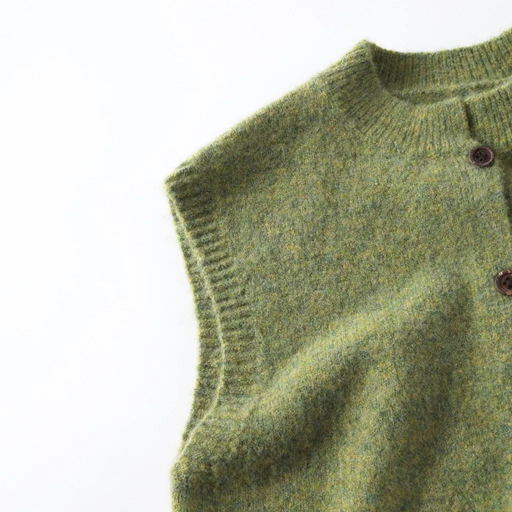 -レトロフロントボタンニットベスト【mh0011090】 - mamahalo shop - ベスト -  べビー服 - 子供服 - 男の子 - 女の子