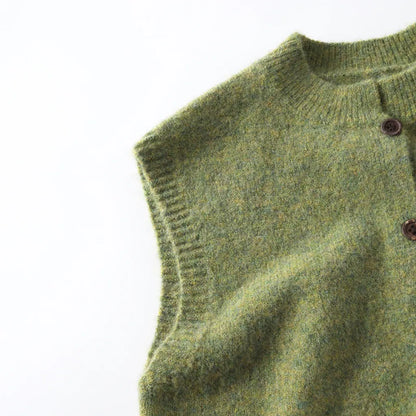 -レトロフロントボタンニットベスト【mh0011090】 - mamahalo shop - ベスト -  べビー服 - 子供服 - 男の子 - 女の子