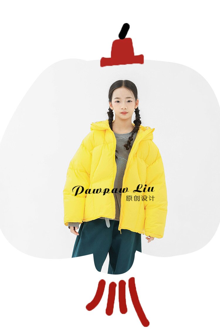 Pawpaw Liu | Yellow Warm Short Down Jacket イエロー ショート ダウンジャケット【mh0020088】