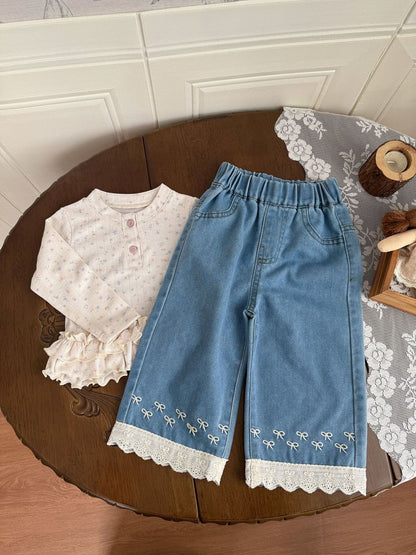 Floral Print Knitted T-Shirt 花柄 ニット Tシャツ ドールカラー【mh0012159】