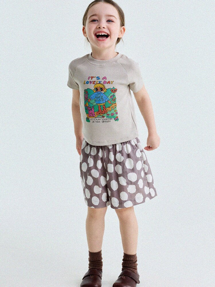 Polka Dot Cotton Linen Breathable Shorts ドット柄 ショートパンツ【mh0013206】
