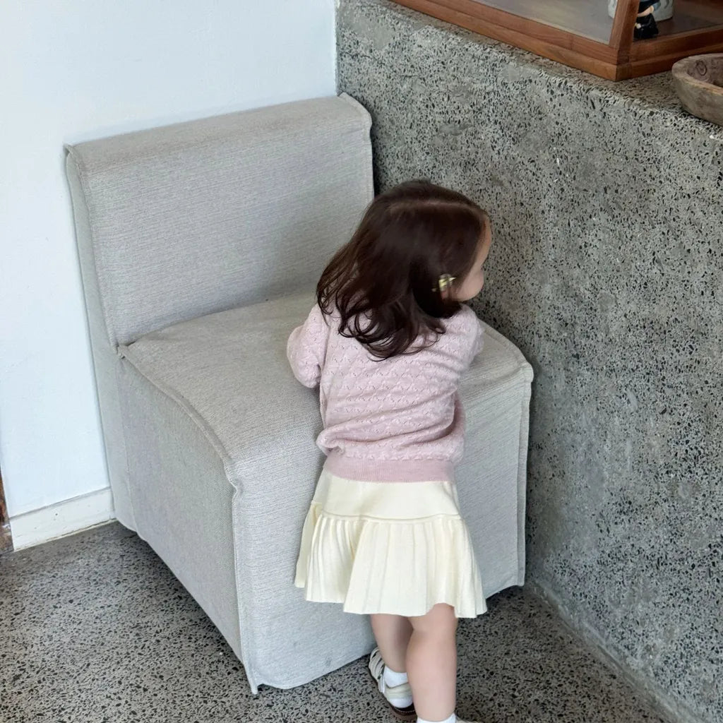 -クロシェ編みフリルニットカーディガン【mh0011165】 - mamahalo shop - カーディガン・パーカー -  べビー服 - 子供服 - 男の子 - 女の子