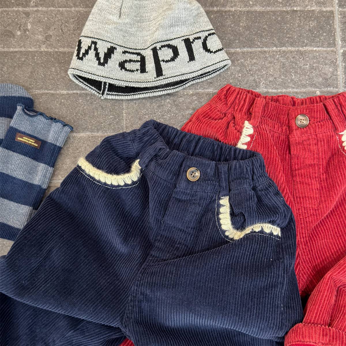 -コーデュロイロングパンツ 裏起毛 暖か長ズボン コットン素材【mh0011415】 - mamahalo shop - ロングパンツ・スウェットパンツ -  べビー服 - 子供服 - 男の子 - 女の子