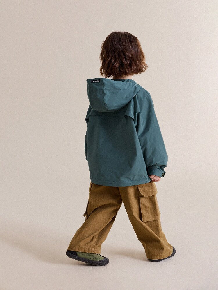 キッズ ジュニア フード付き 切替 バイカラー マウンテンパーカー ジャケット【mh0014263】