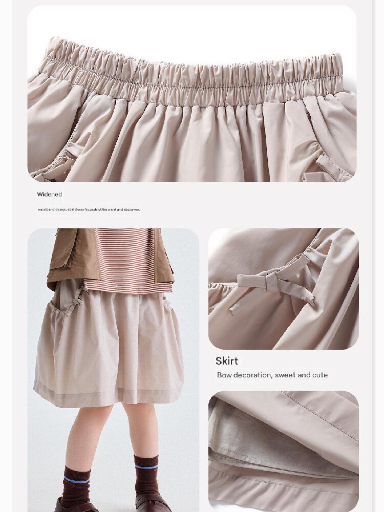 Bow Detail Culottes ギャザー キュロットスカート【mh0013181】