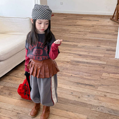 -フリーススウェットパンツ サイドレースデザイン あったか長ズボン【mh0011427】 - mamahalo shop - ロングパンツ・スウェットパンツ -  べビー服 - 子供服 - 男の子 - 女の子