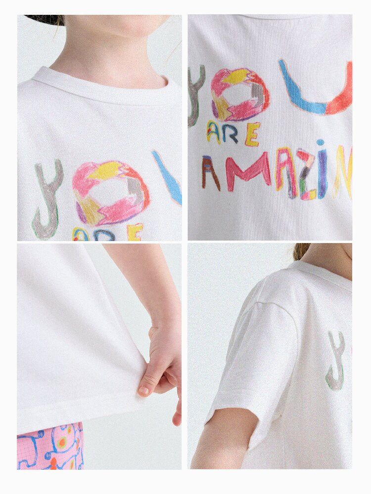 Lettering Graphic Short-Sleeved T-Shirt ビッグシルエット 半袖Tシャツ【mh0013196】