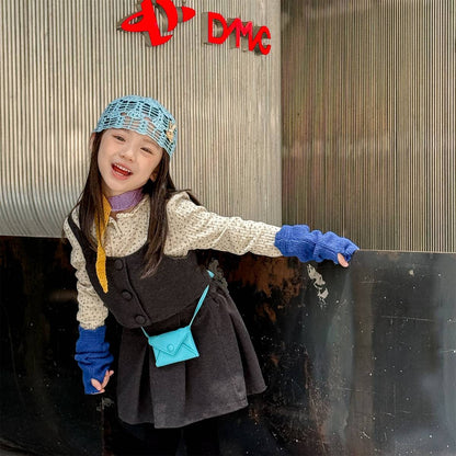 -キャミソールトップス+スカートセットアップ 2点セット ウール調素材【mh0011413】 - mamahalo shop - ノースリーブセットアップ -  べビー服 - 子供服 - 男の子 - 女の子