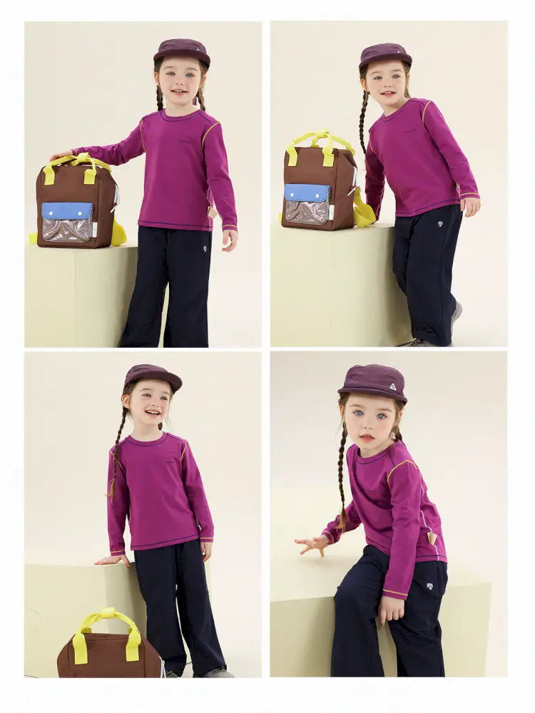 -切り替えステッチ長袖Tシャツ【mh0011300】 - mamahalo shop - 長袖Tシャツ -  べビー服 - 子供服 - 男の子 - 女の子