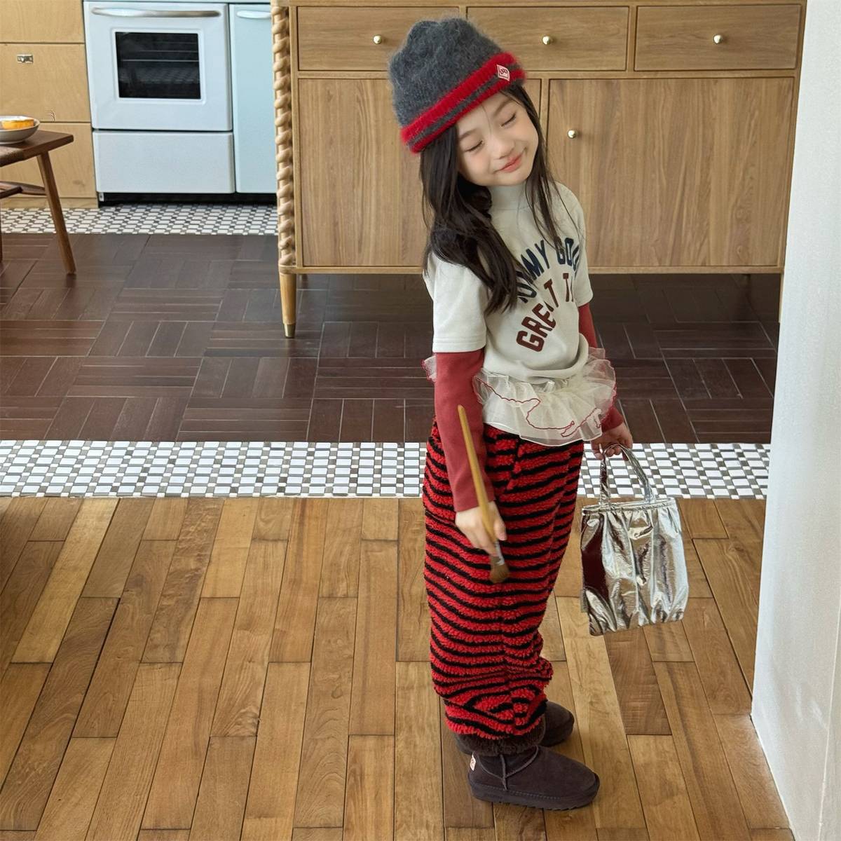 -長袖Tシャツ 裏起毛 ハイネック あったかインナー ベーシック【mh0011416】 - mamahalo shop - 長袖Tシャツ -  べビー服 - 子供服 - 男の子 - 女の子