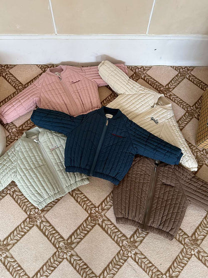 Long-sleeved quilted jacket | Padded and fully embroidered | Character print outerwear [mh0011467]