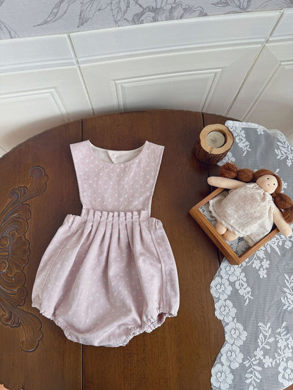 Floral Twill Suspender Romper 花柄 ツイル サスペンダー ロンパース【mh0012154】