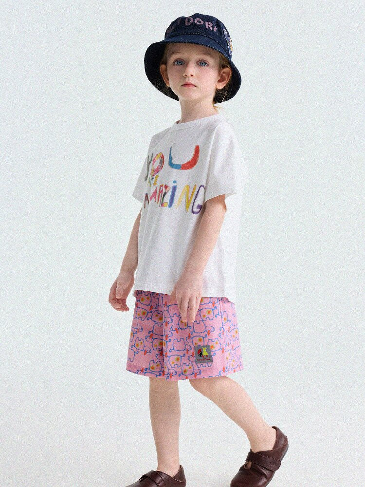 Lettering Graphic Short-Sleeved T-Shirt ビッグシルエット 半袖Tシャツ【mh0013196】