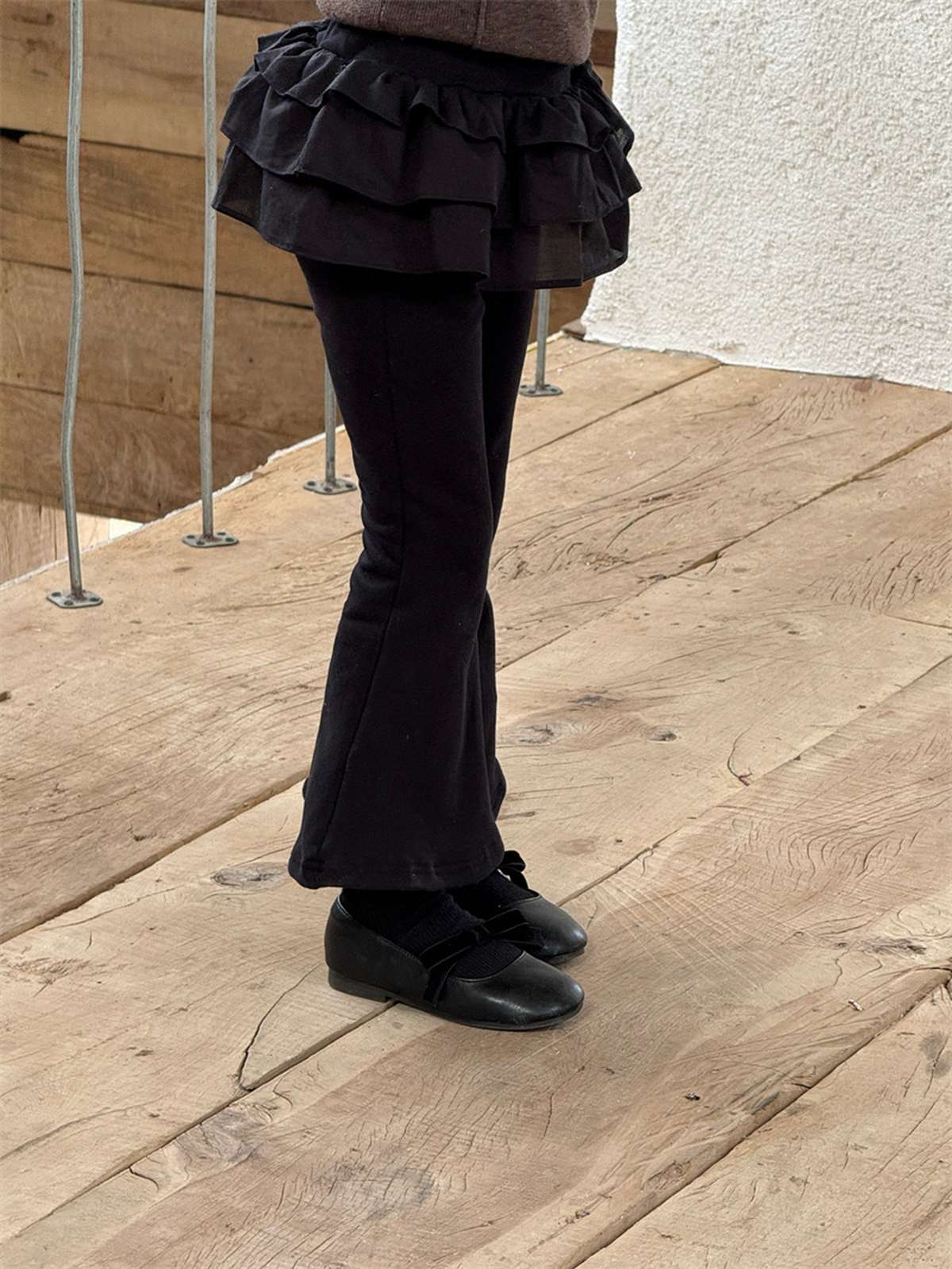 -裏起毛ニットフレアパンツ 防寒あったかベルボトムパンツ【mh0011439】 - mamahalo shop - レギンスパンツ -  べビー服 - 子供服 - 男の子 - 女の子